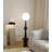 Mid Century Roman Column Globe Light Fixture