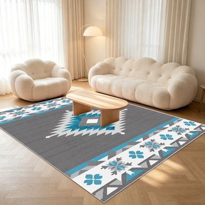 Tapis 1 pièce de style Sud-Ouest pour le salon, doux et confortable, convient à toutes les saisons, facile à entretenir, tapis de sol intérieur lavable à la machine, convient à la chambre à coucher, à la salle à manger, au couloir, au patio, au balcon, à la maison, à la décoration extérieure.