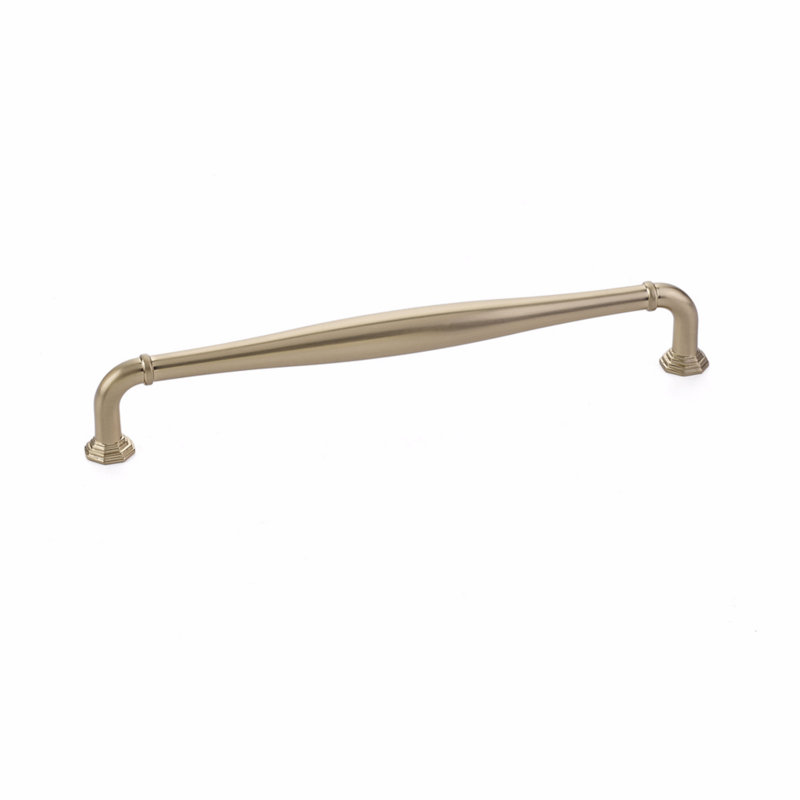 Emtek Blythe Cabinet Pull 6" cc, Satin Brass, 8"