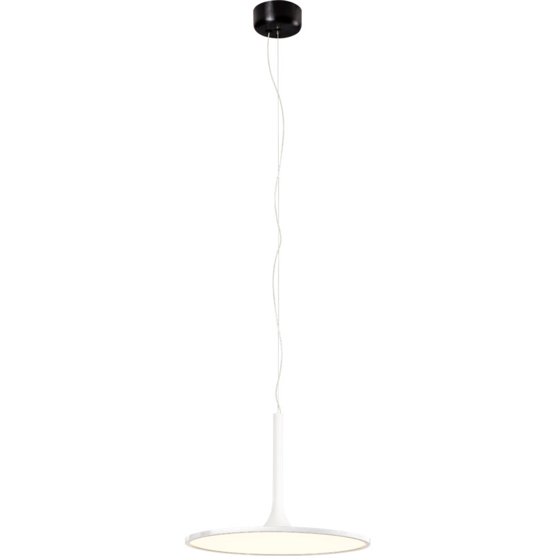 Ediline 1 - Light LED Geometric Pendant, Matte White, 13.4" H x 18" W x 18" D