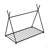 Metal House Platform Bed With Triangle Structure-1371516322