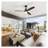 60 Inch Outdoor Ceiling Fan with Lights, Remote Control Ceiling Fan with 3 Solid Wood Blades, Noiseless DC Motor, Dimmable LED Lighting for Indoor/Outdoor Living Spaces