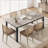 Industrial Dining Table for 6-8 People, 78.7 Inch Long Wooden Kitchen Table with Sturdy Metal Frame & Finish - Seats 6 Rectangular Counter for Dinner-146293222