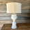 Resin Table Lamp With Linen Shade