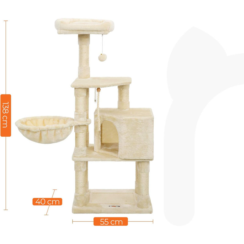 Barnsley 138cm H Cat Tree, Beige