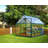 Palram - Canopia Hybrid 6' W x 10' D Walk-In Hobby Polycarbonate Aluminum Frame Greenhouse Kit with Roof Vent - Green-356792830-314629672
