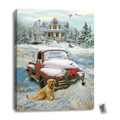 Happy Holidays 18x24 Fully Illuminated ColorChange LED Print