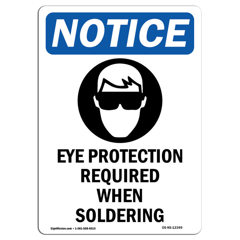 Eye Protection Required Sign