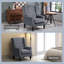 HOMCOM Wingback Accent Chair Velvet Armchair High Back-1500822030