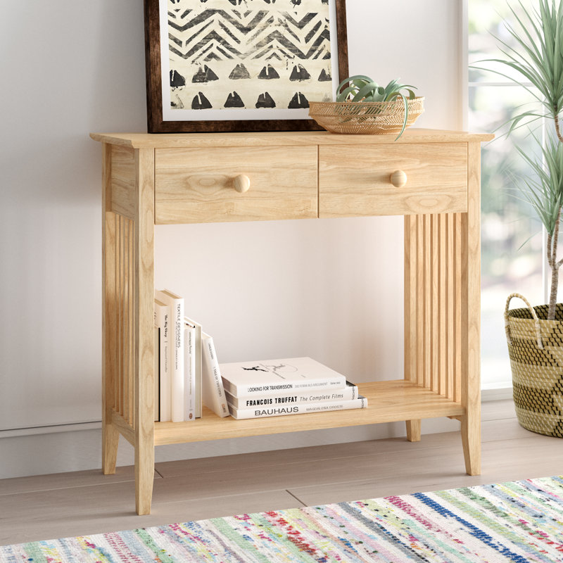 Manatuto 38'' Solid Wood Console Table