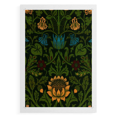 Motif floral rétro CCLXV - reproduction de toile seulement - non encadrée