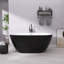 Baignoire de trempage autoportante en acrylique avec drain central 55 po x 30 po-93390113