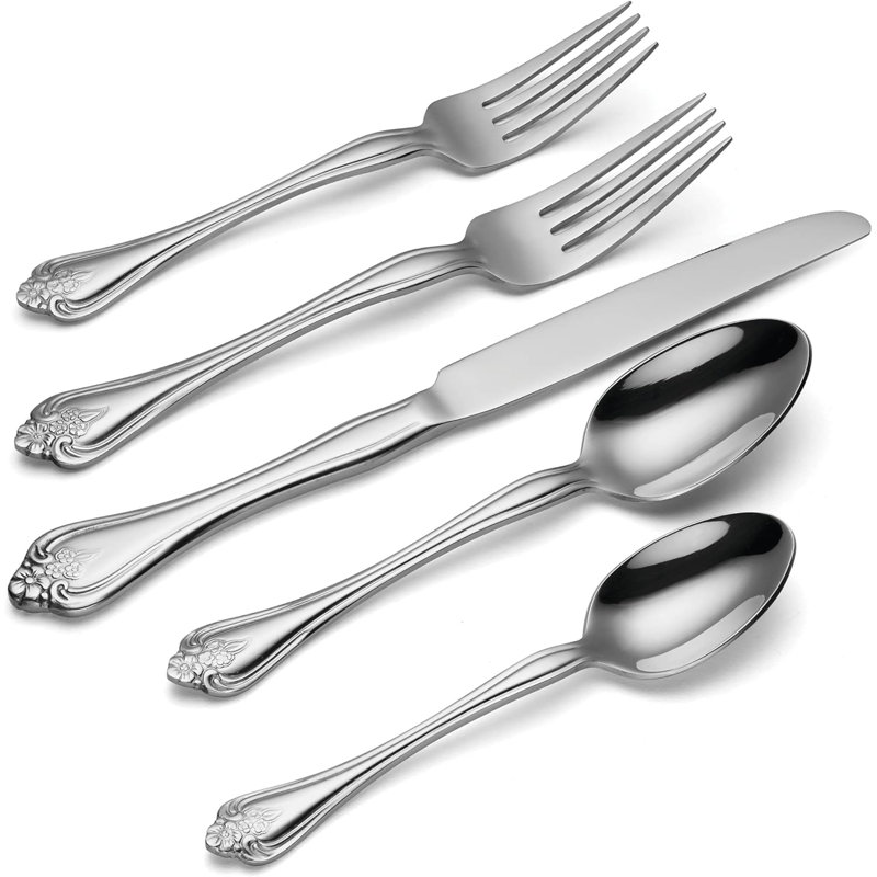 Ensemble de couverts Oneida, service pour 8 personnes, ensemble de couverts 45 pièces Oneida
