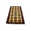 Tapis oriental noir / jaune en laine noué à la main