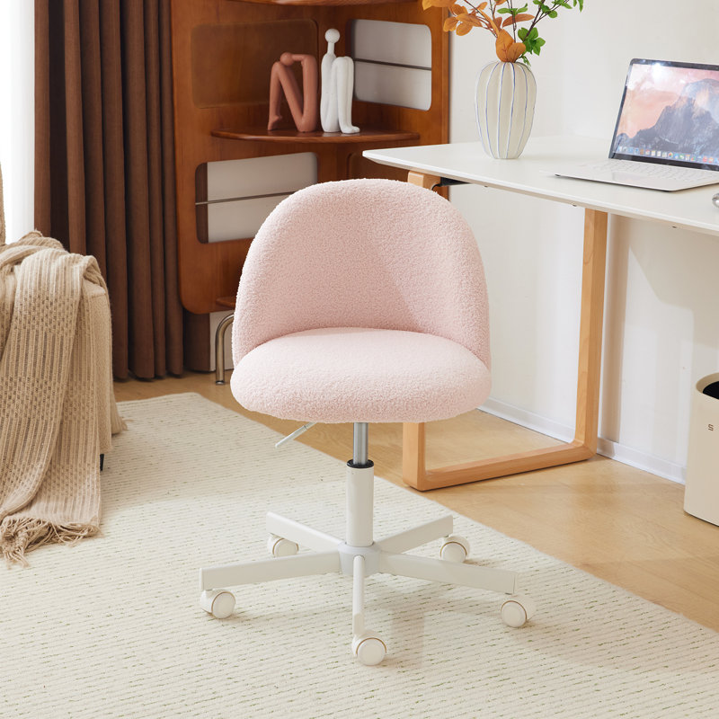 Faux Fur Task Chair, Pink 