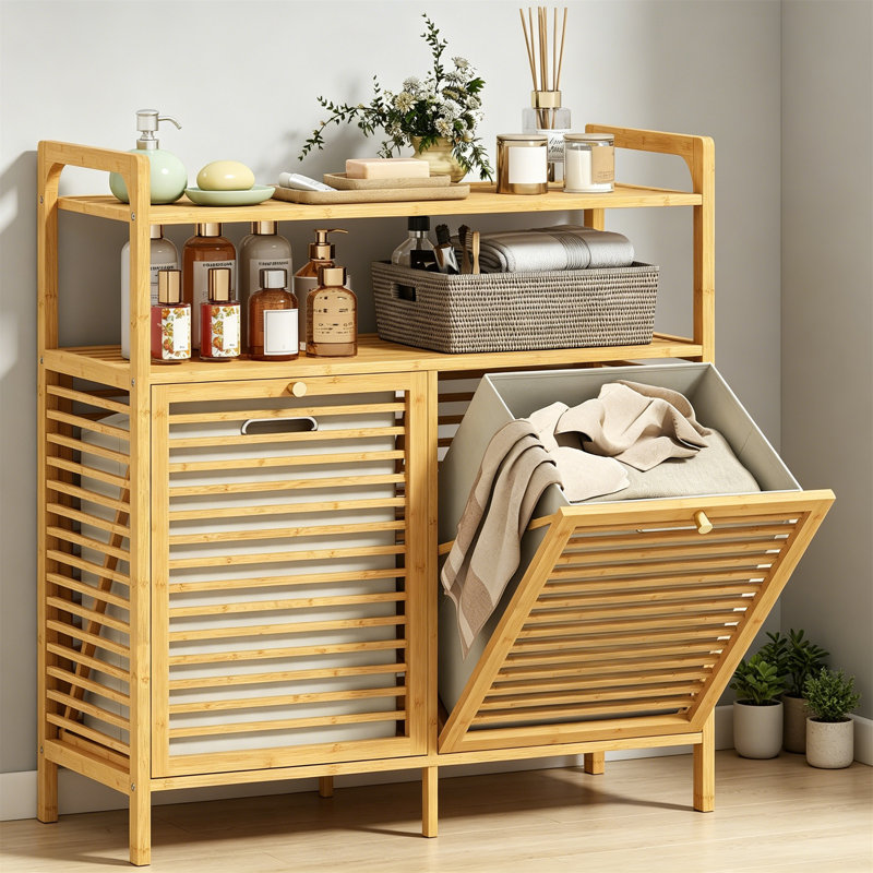 Bamboo Laundry Room Organiser