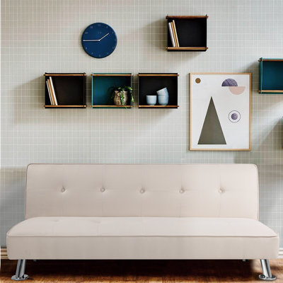 Twin 64.9'' Upholstered Convertible Sofa