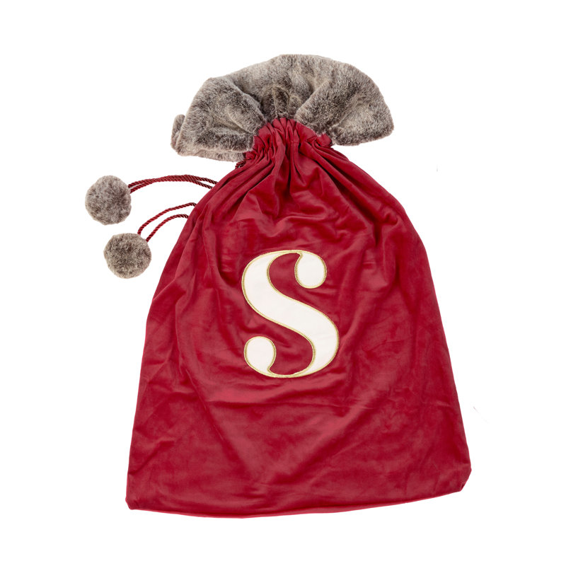 Faux Fur Santa Sack, Red