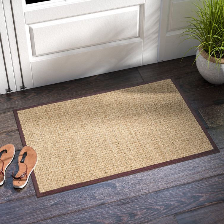Debroh Natural Fiber Seagrass Solid Color Rug
