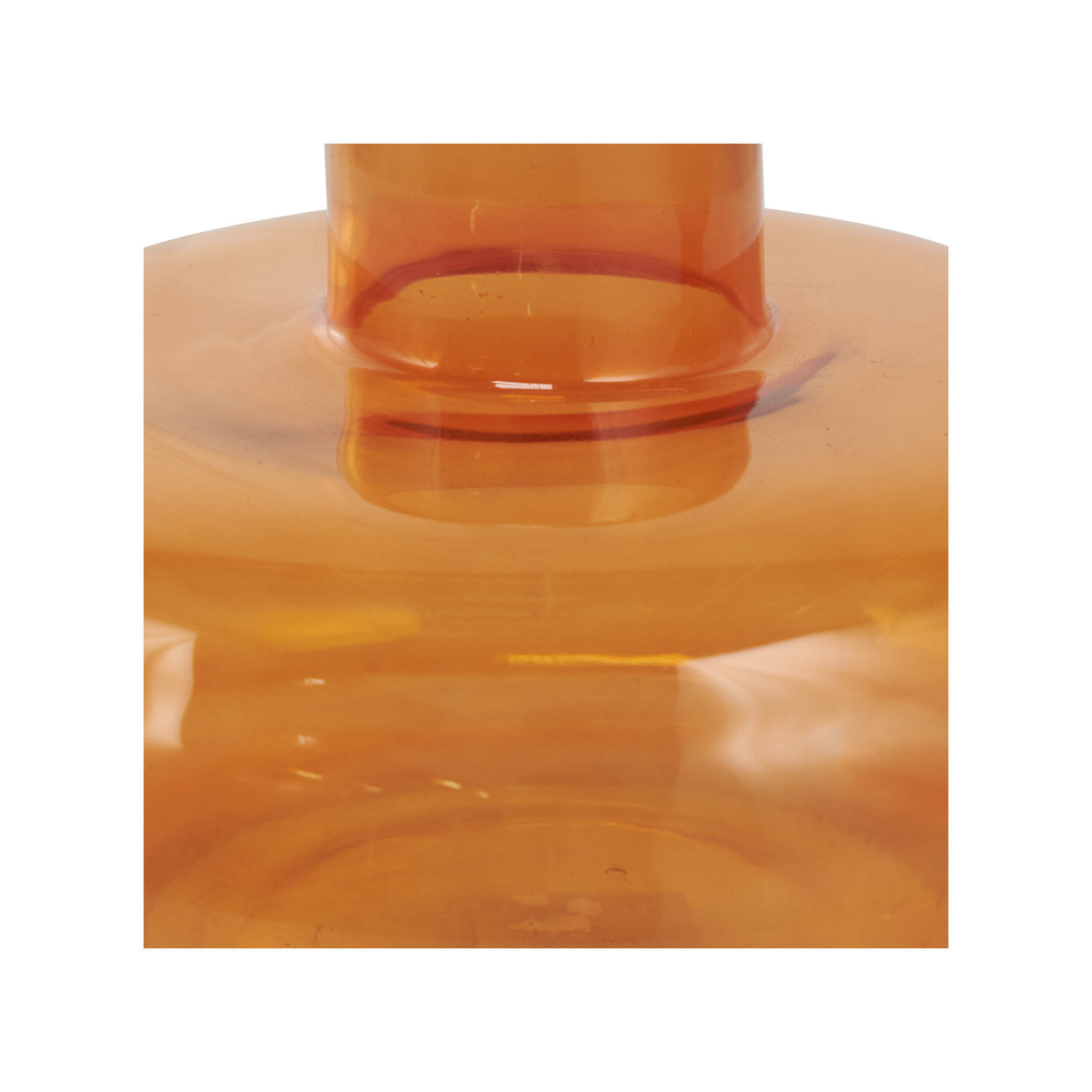 Glass Table Vase, Orange