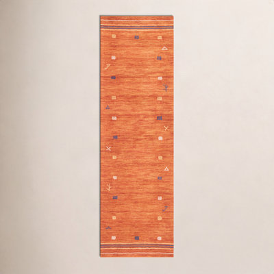 Danette Rust Hand-Loomed Wool Rug