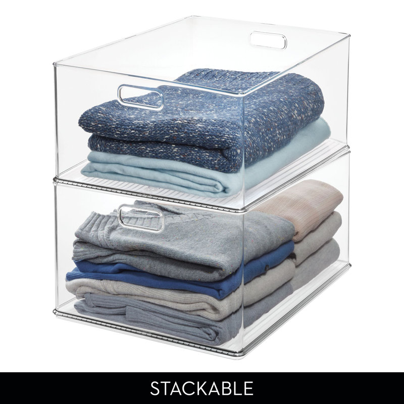 Storage Bins with Handles for Household Storage and Organization - Ideal for Kitchen, Bathroom, or Home Office