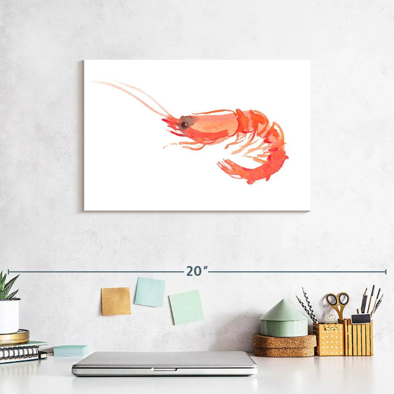Brampt crevette orange, 8" H x 12" W