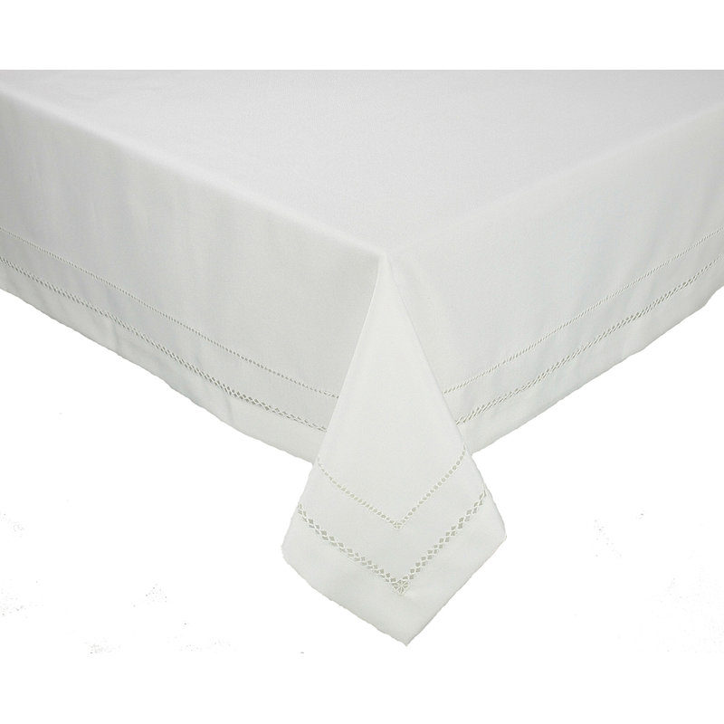Nappe Goudy, Blanc, L 120 po x l 65 po