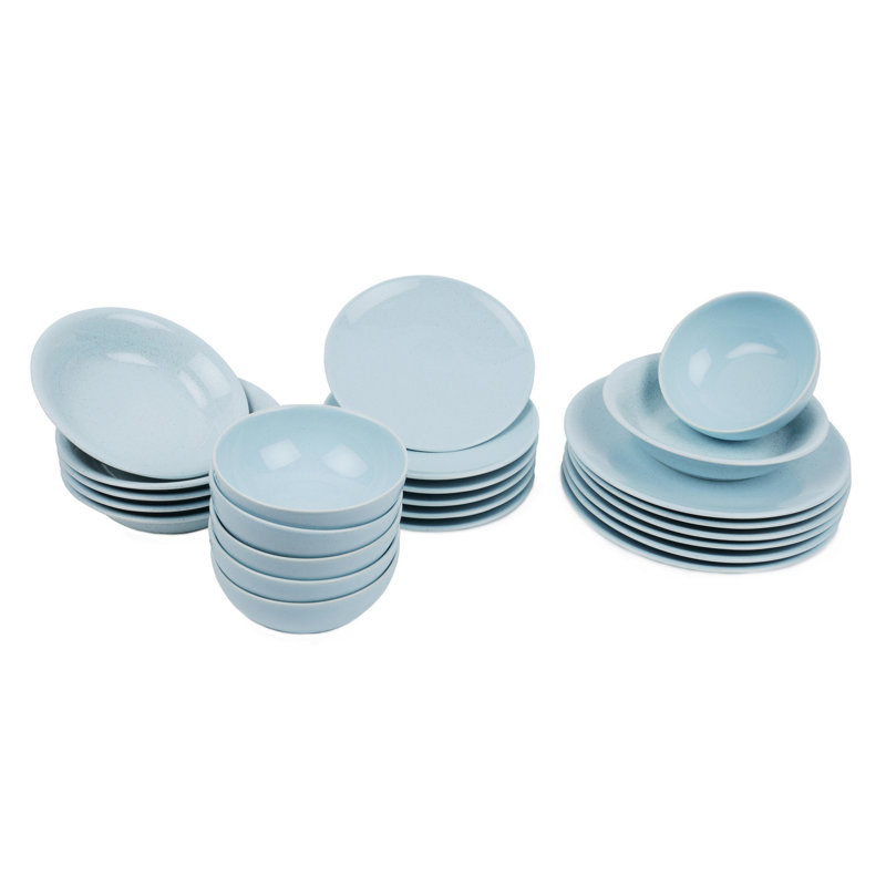 Service de table 24 pièces, service pour 6 Yawkey, Turquoise