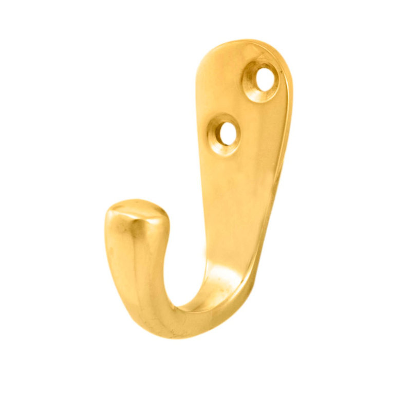 Victorian Wall Mounted Robe Hook, Polished Chrome