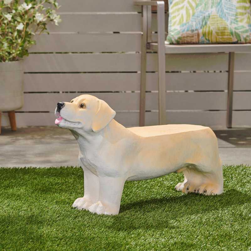 MGO DOG BENCH, Outdoor Bench, Light Brown, No Assembly Required, Light Brown