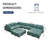 Zendajas Upholstered U-Shaped Sectional Reversible-1503399790