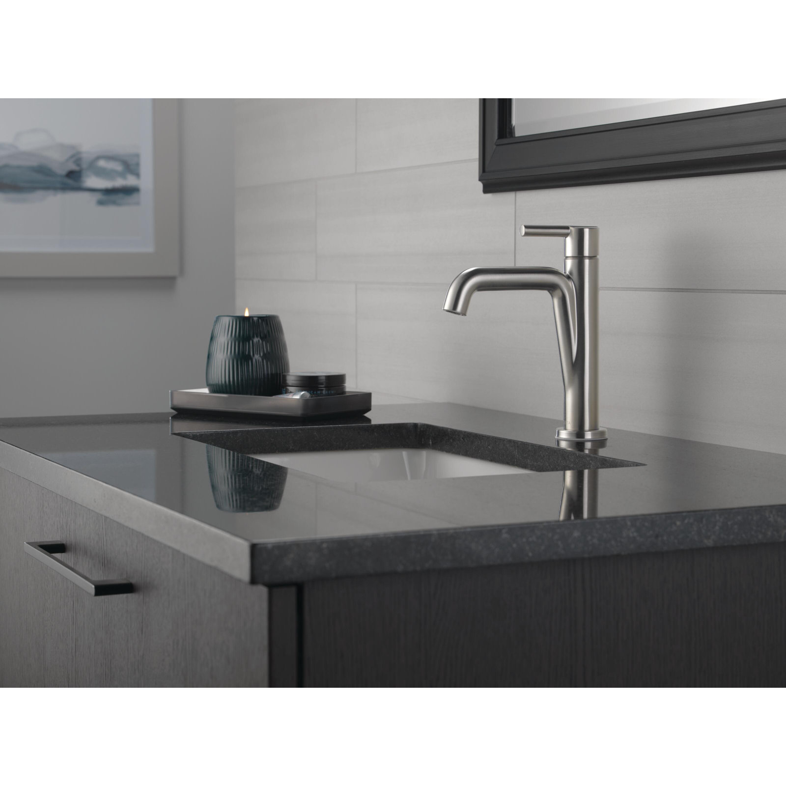 Nicoli Single-Hole Bathroom Faucet with Drain, Stainless