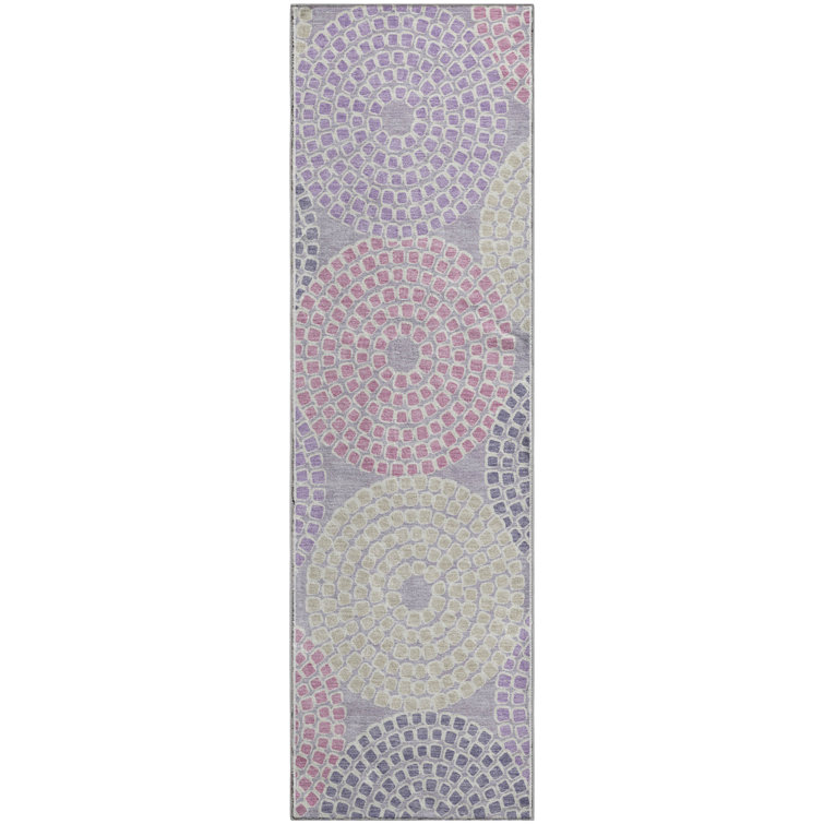 Premium Machine Washable Prisco Lavender Rug