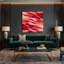 «Abstract Landscape 12», art mural sur toile rouge-1896568772