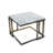 14.5" Granite Marble Black / Gold Plant Stand
