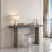Distinctive Shape Oak Veneer Hall Table - 59 Inch Entryway Console, Modern Foyer & Living Room Accent-1455554771