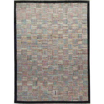Tapis doré et ivoire de haute qualité noué à la main Gabbeh