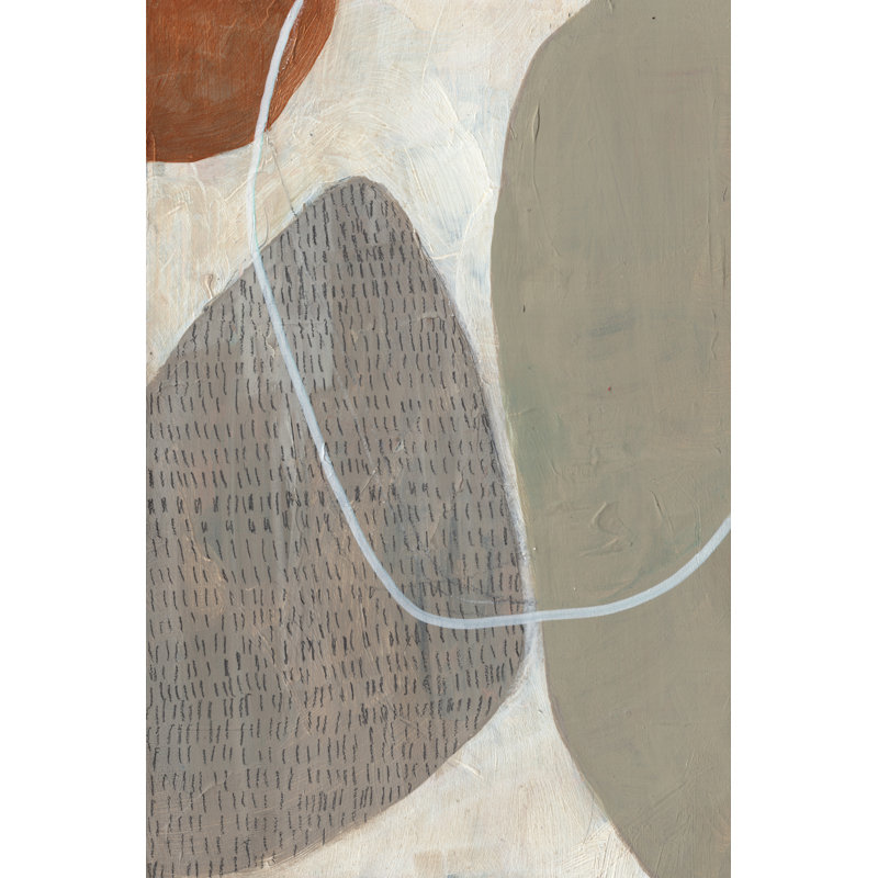 Marked Stones I by Jennifer Goldberger - Painting on Canvas, 91 cm H x 61 cm W, Wrapped Canvas