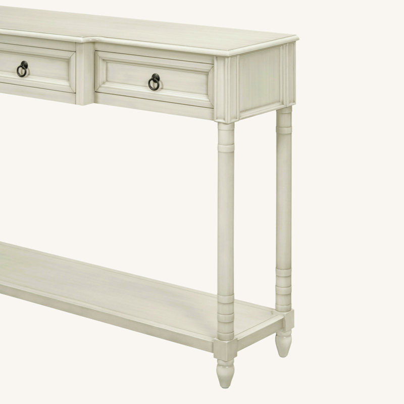 Lizabeth Console Table Sofa Table with Drawers for Entryway,Entry table,Hallway table,Hoyer table, Antique White