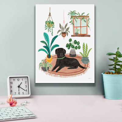 'Urban Jungle Dogs 6 White' by Mary Urban Canvas Wall Art, 26" x 34"