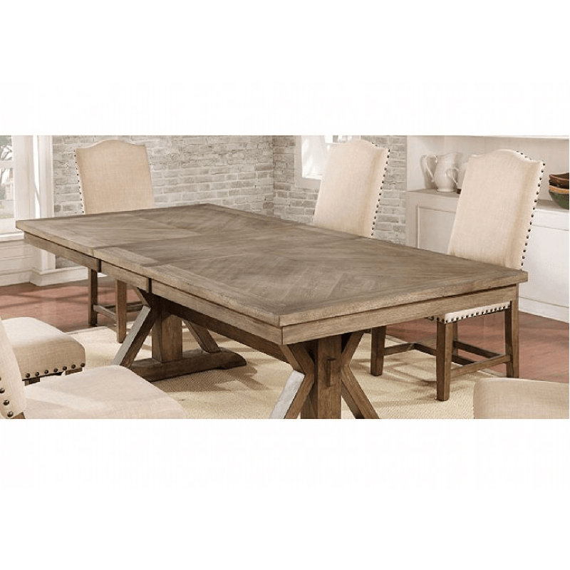 Harless Extendable Trestle Dining Set, 9 Pieces