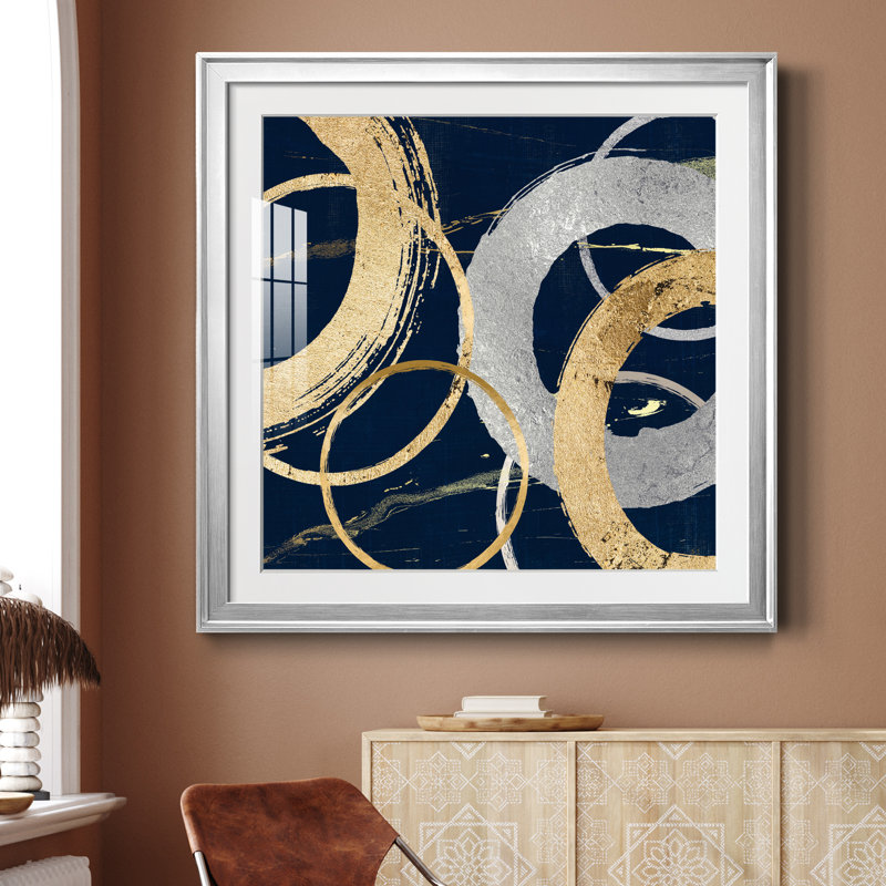 Cheval et poulain - peinture encadrée, Encadrement argenté, H 30,5 po x l 30,5 po x P 1,5 po