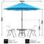 Parasol de marché 108 po avec fonction de levage à manivelle et inclinaison Selest-2035305046