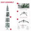 Arbre de Noël artificiel mince enneigé 9 pi de hauteur avec des branches réalistes et 1014 pointes