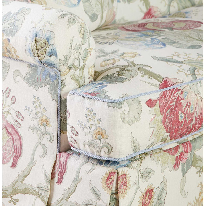 Simple Pastoral Style Sofa Upholstered 84.6'' Sofa