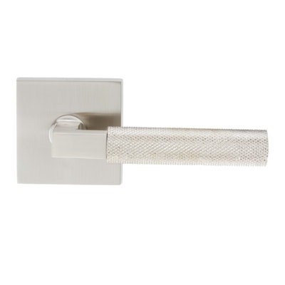 Faux levier Bravura 846-7 levier sur rose carré contemporain en nickel satiné