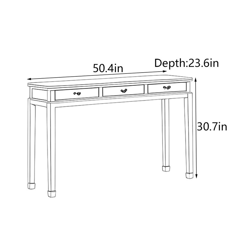 Console Retro Pterocarpus, H 30,7 po x l 50,4 po x P 23,6 po