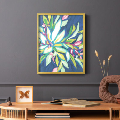 Blue Tropics I, reproduction encadrée - bois massif