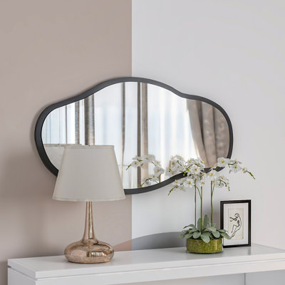 Bluefield Wood Wavy Wall Mirror